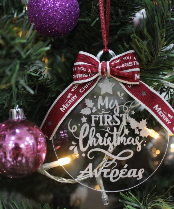 Διαφανές στολίδι δέντρου