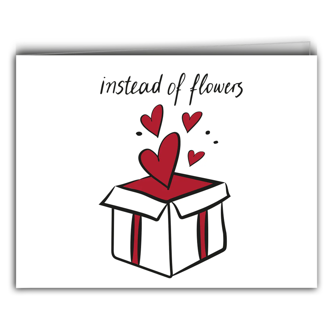 Ευχ. κάρτα instead of flowers