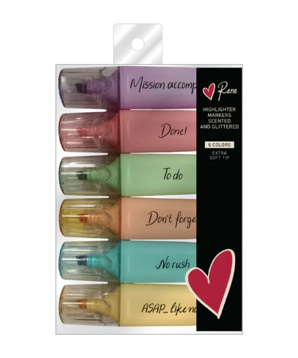 Σετ Μαρκαδόροι Υπογράμμισης με άρωμα (6 σχέδια)