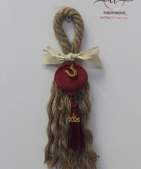 Γούρι με βελούδινο ρόδι