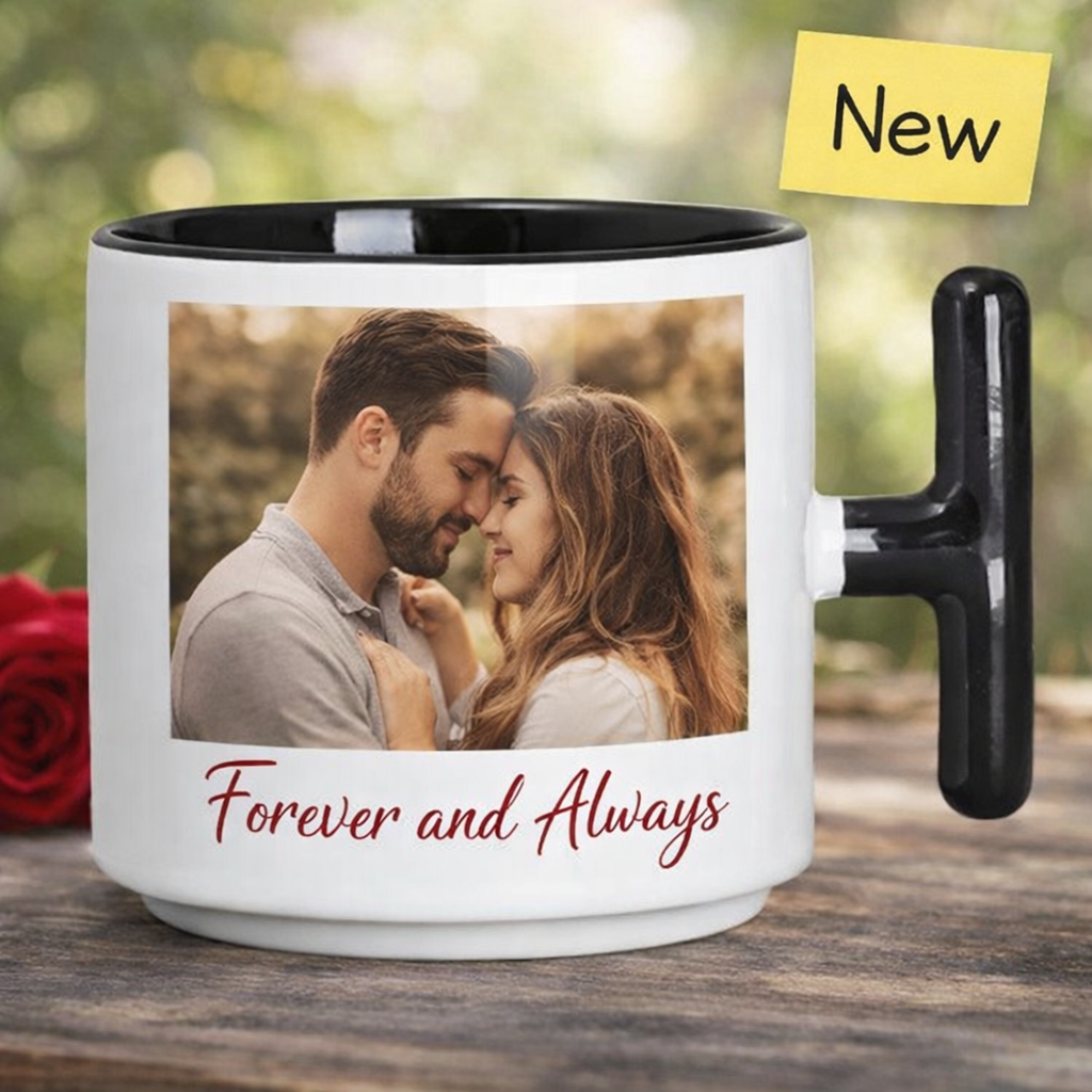 Ceramic Mug with Modern Handle