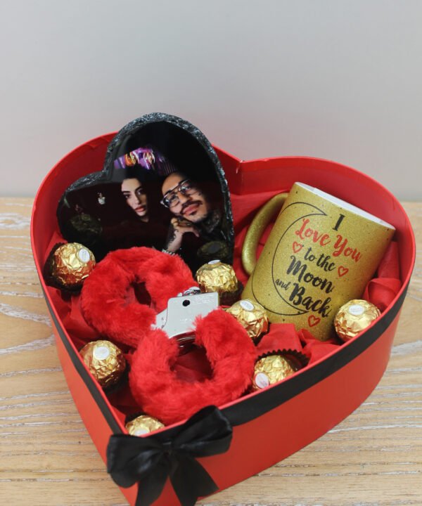 Personalized Stone & Mug Heart Gift Box