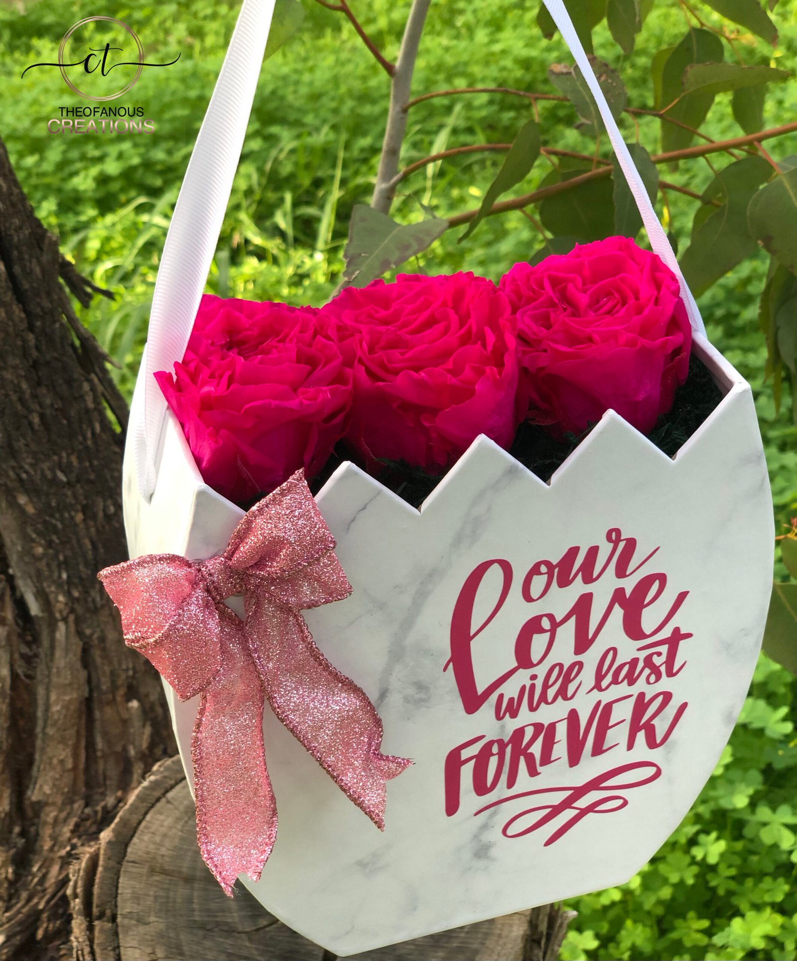 Pink Romance Flower Box