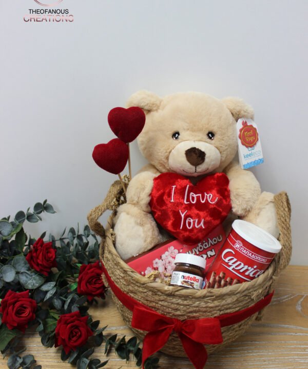 Love Teddy Gift Basket