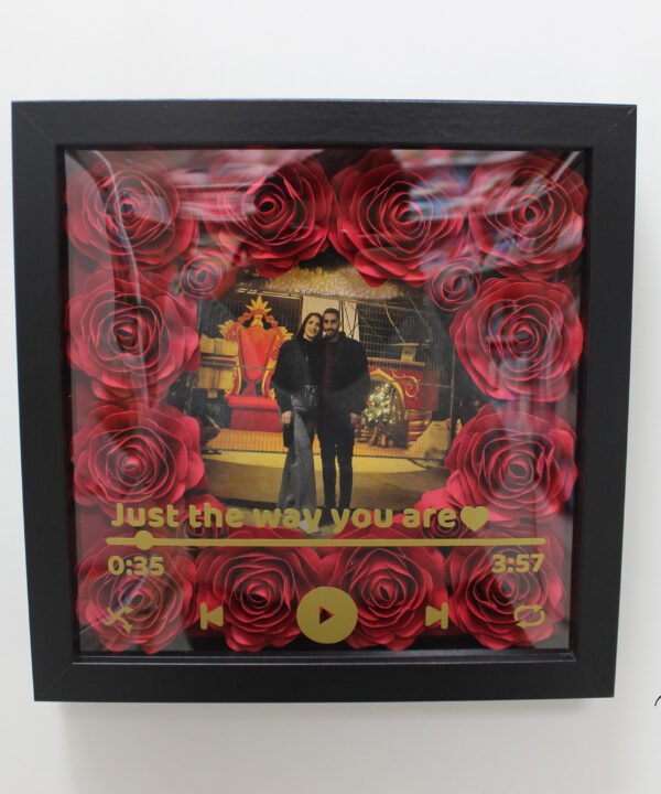 Personalized Spotify Love Frame – Handmade Roses