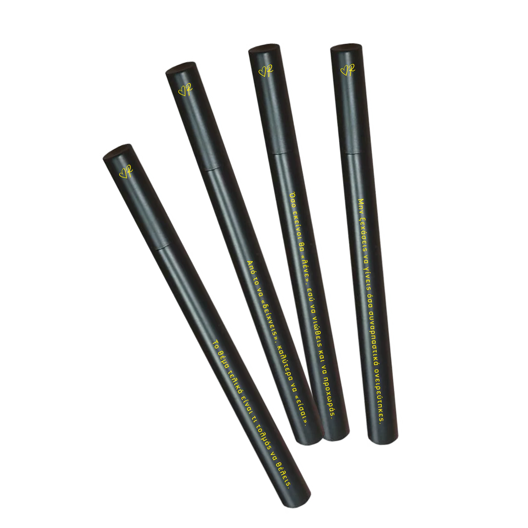 Στυλό Μαύρο Μεταλλικό (4 Σχέδια)