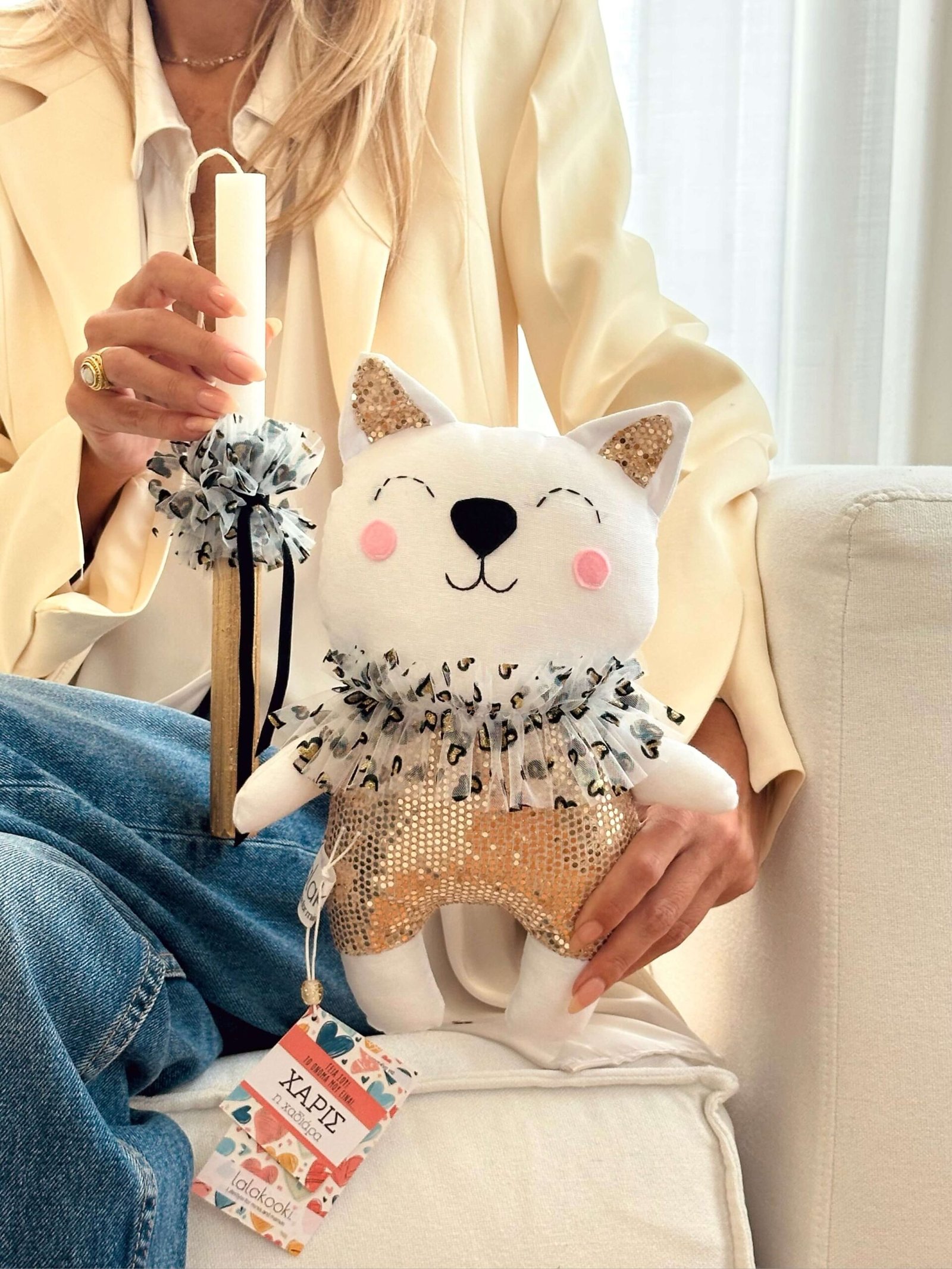 Πασχαλινή λαμπάδα Lala Doll "Χάρις η χαδιάρα"