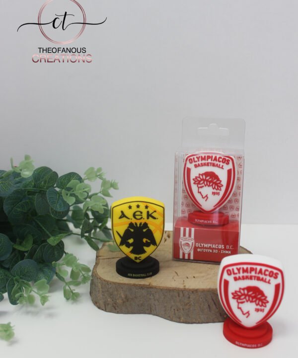 3D φιγούρες ομάδων AEK B.C. - OLYMPIACOS B.C.