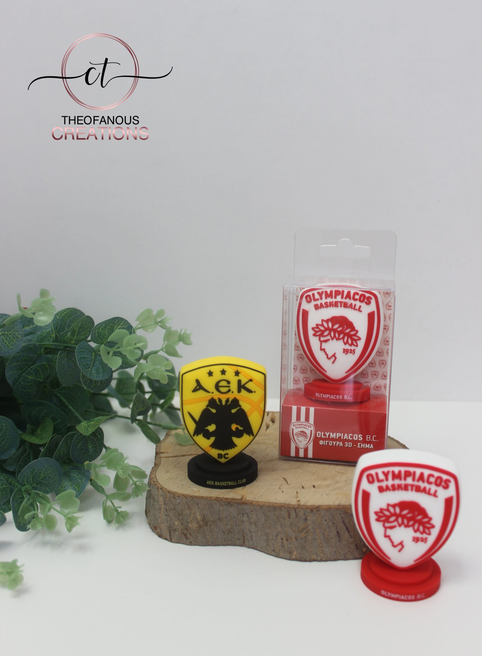 3D φιγούρες ομάδων AEK B.C. - OLYMPIACOS B.C.